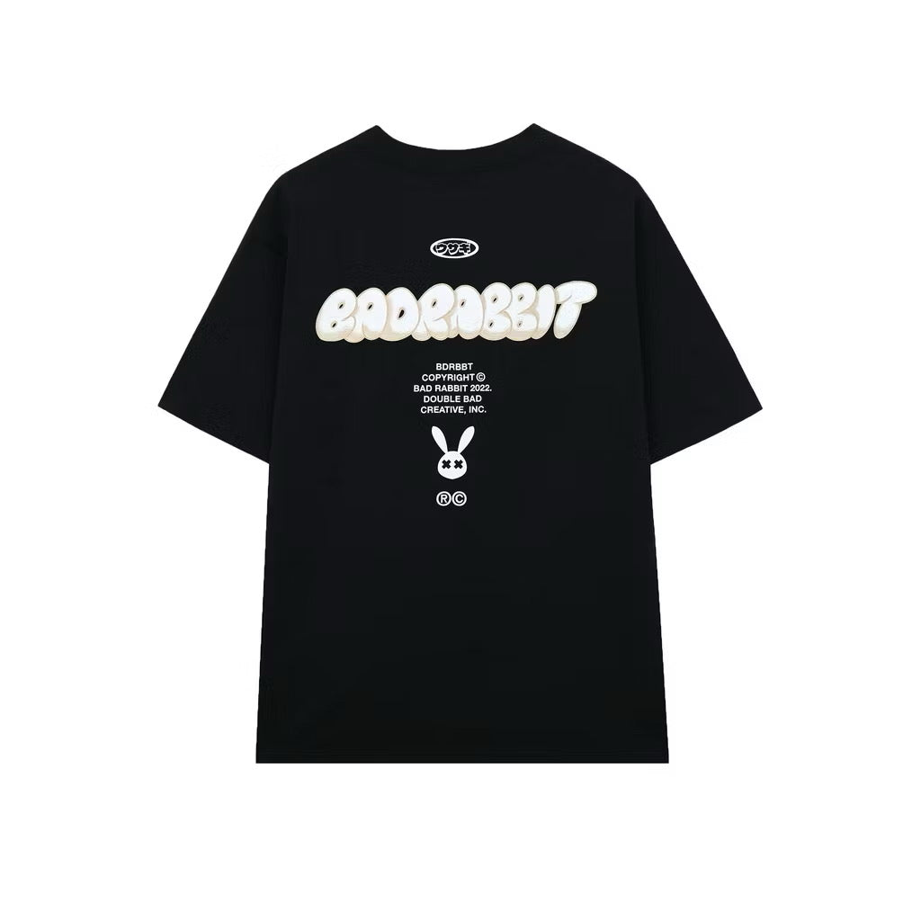 BAD RABBIT - BLACK FLUFFY RABBIT TSHIRT