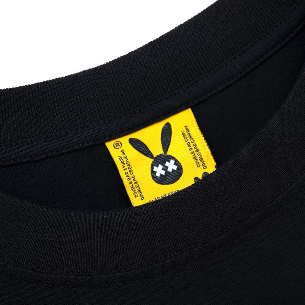 BAD RABBIT - BLACK FLUFFY RABBIT TSHIRT