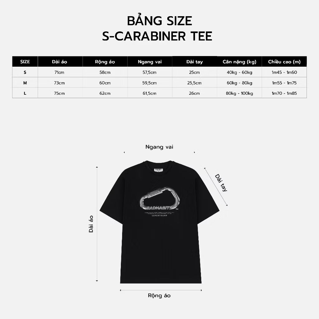 BAD HABITS - S-CARABINER TEE