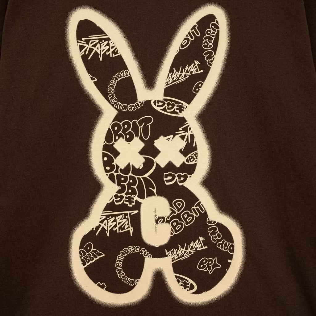 BAD RABBIT - BROWN SPRAY RABBIT TSHIRT