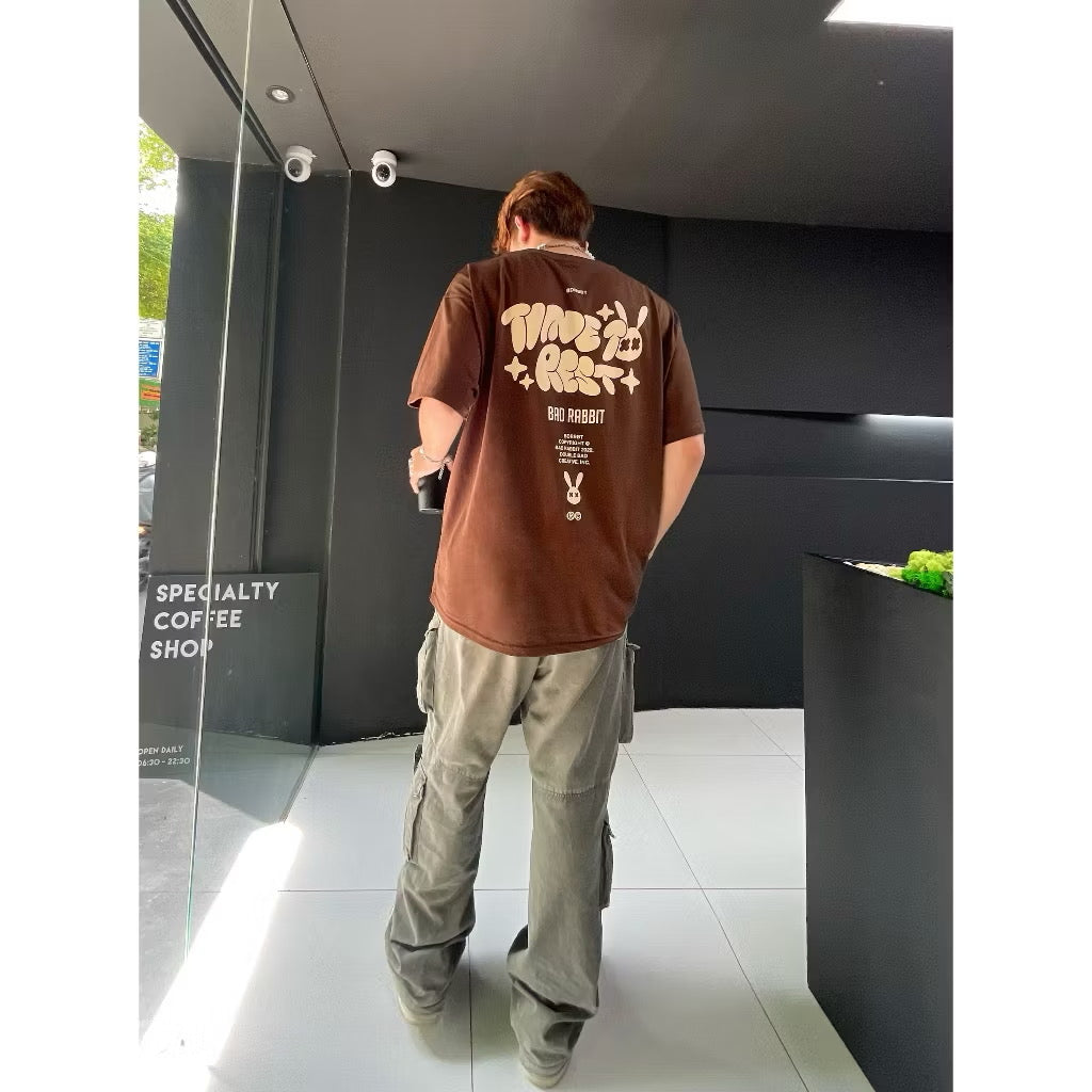 BAD RABBIT - BROWN SPRAY RABBIT TSHIRT