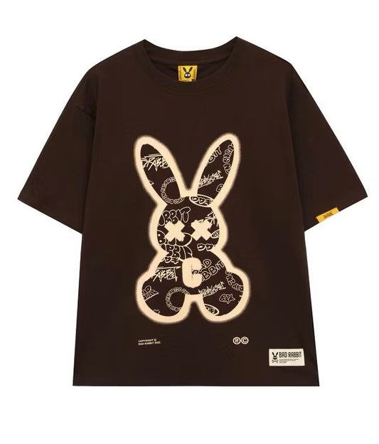 BAD RABBIT - BROWN SPRAY RABBIT TSHIRT