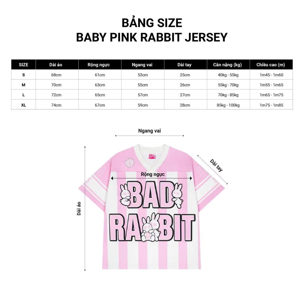 BAD RABBIT - BABY PINK JERSEY