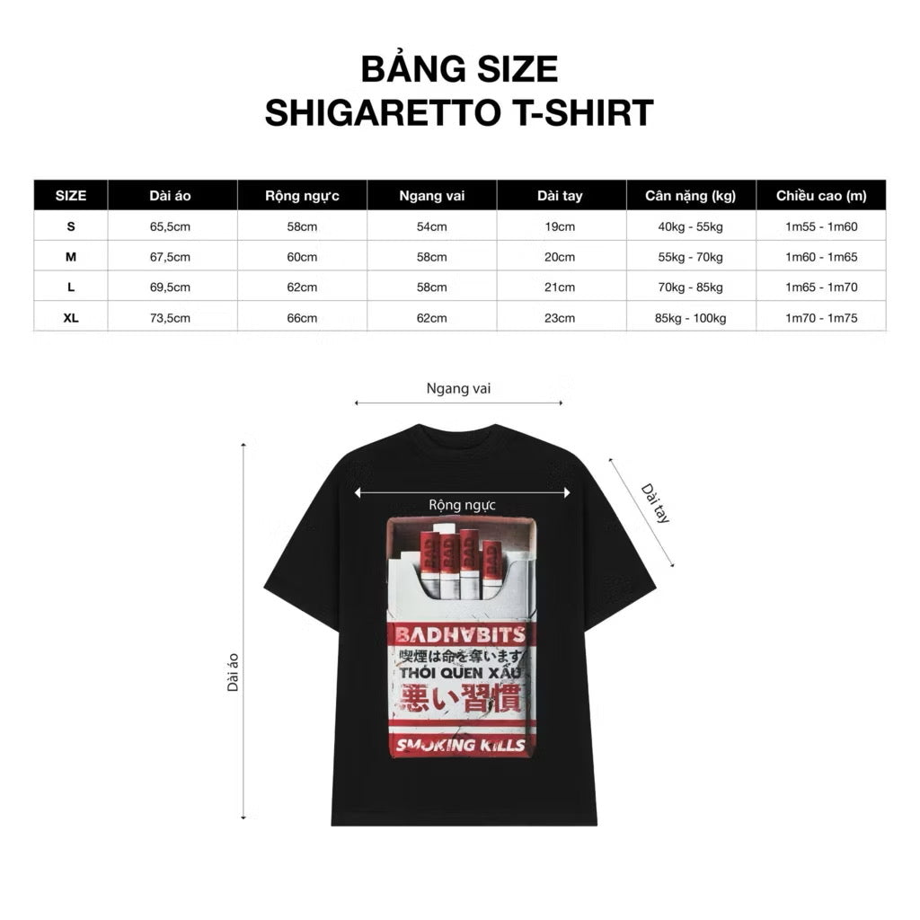 BAD HABITS - SHIGARETTO T-SHIRT