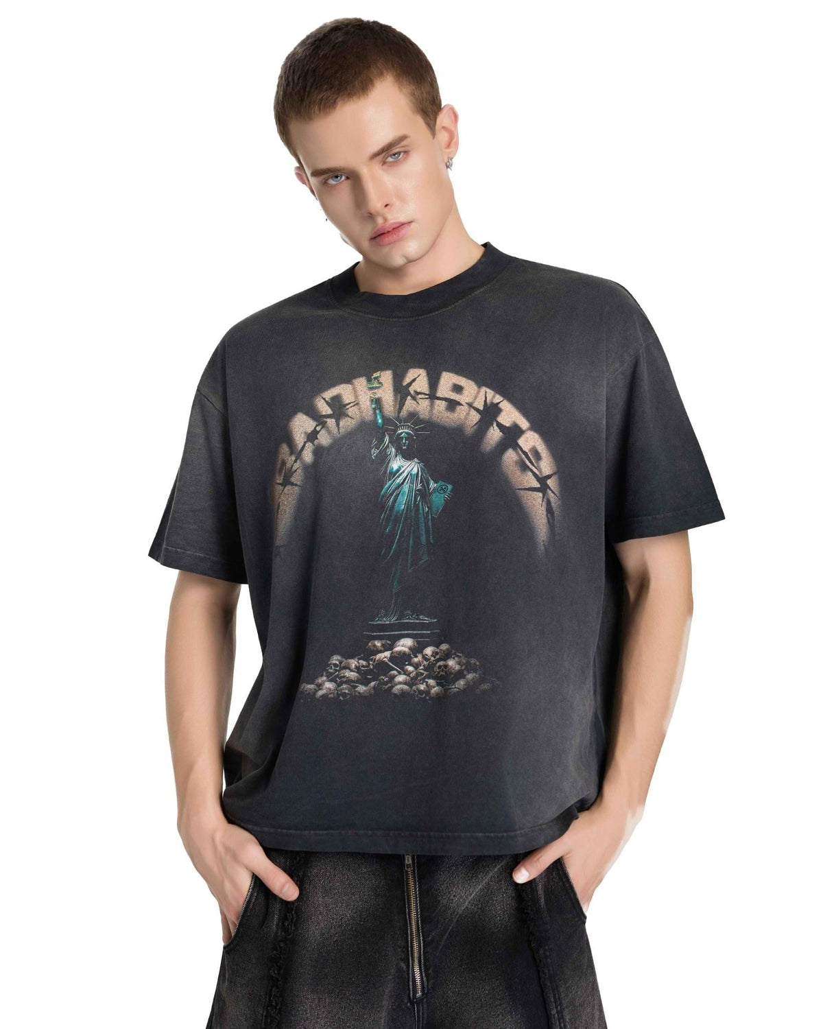 BAD HABITS - UNFREEDOM BOXY TSHIRT