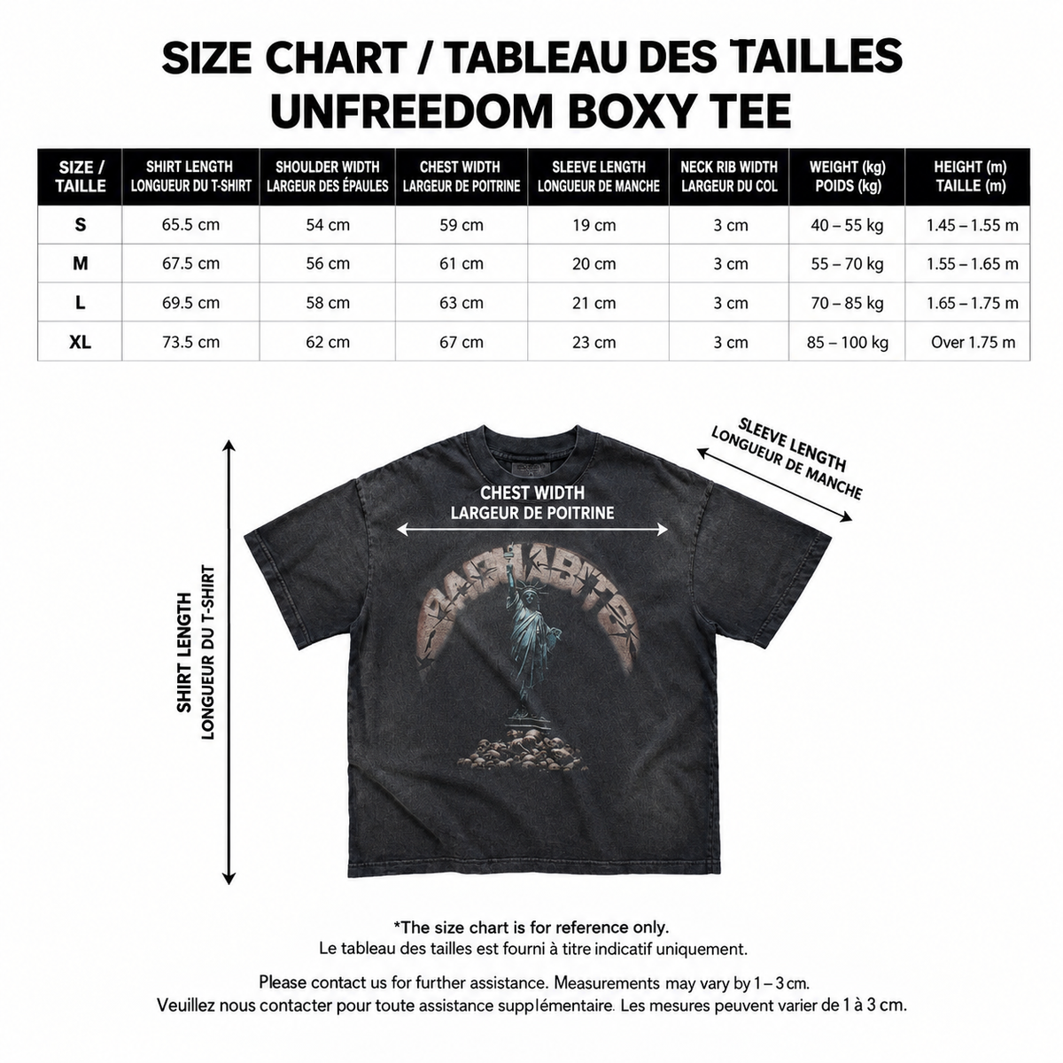 BAD HABITS - UNFREEDOM BOXY TSHIRT