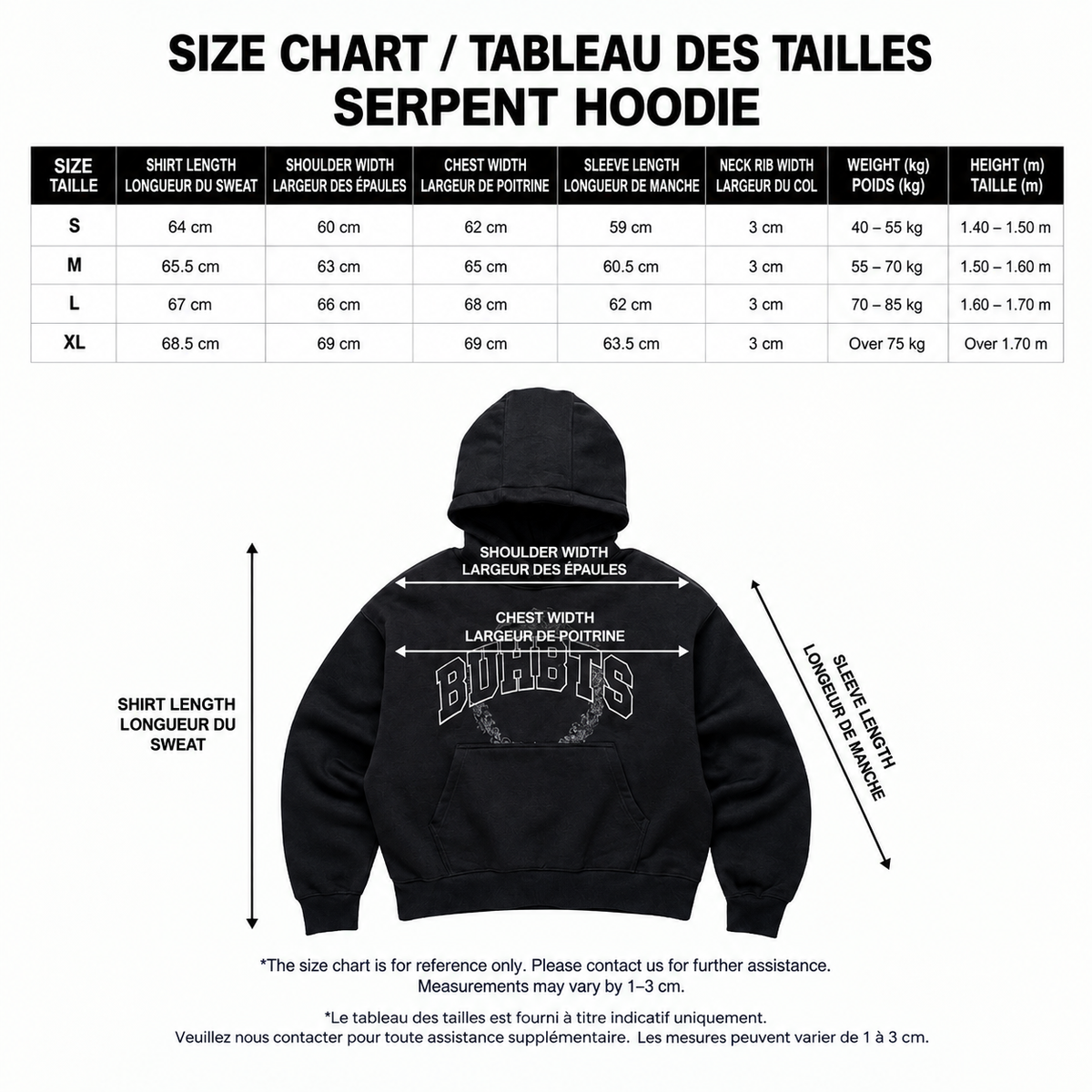 BAD HABITS - SERPENT BOXY HOODIE
